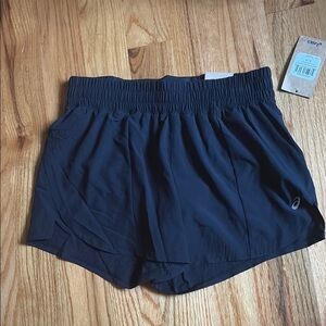 NWT Asics Black Athletic Shorts Lightweight Performance; Size Small